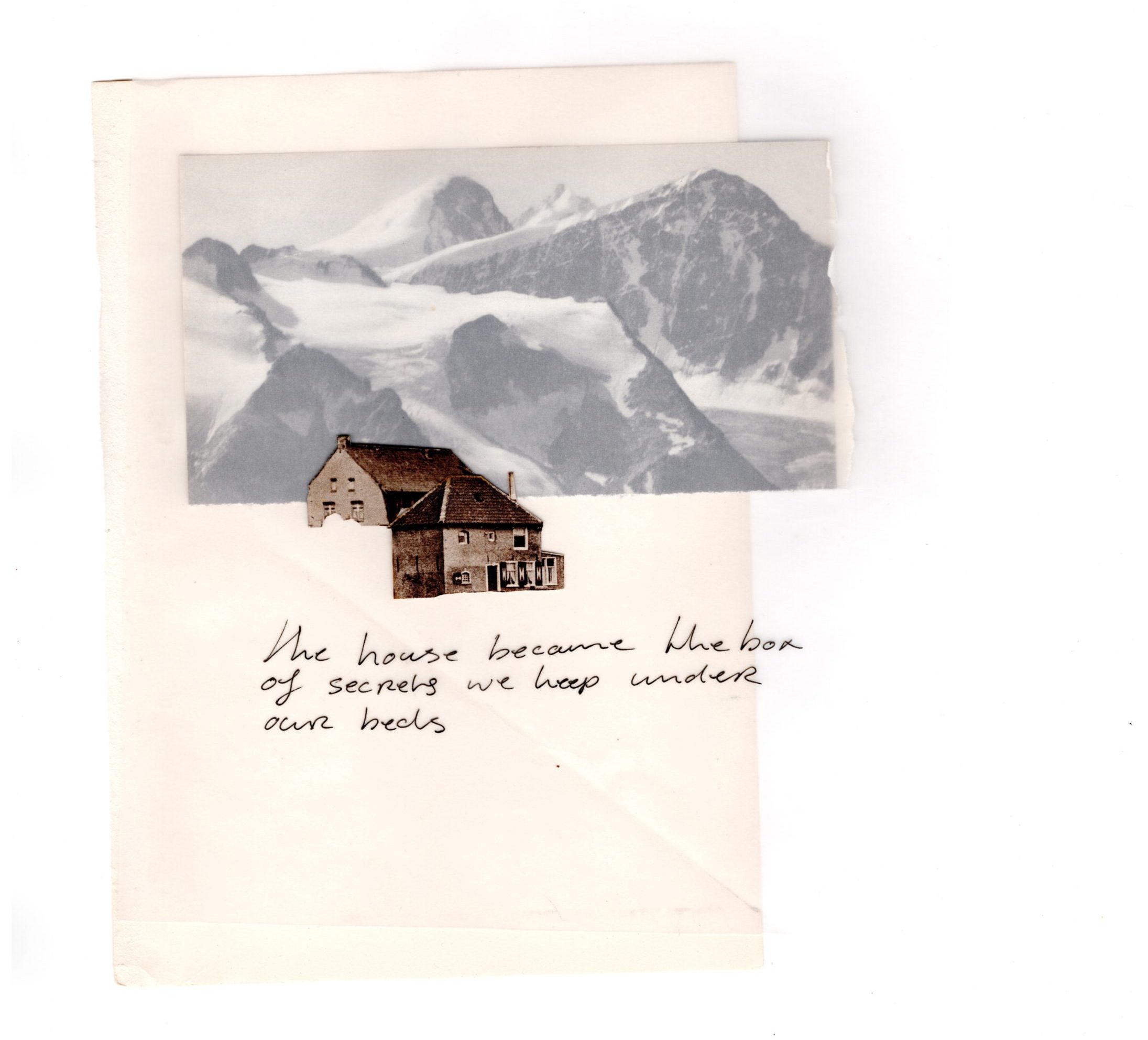 Collage artwork from the photobook “Summerhouse” combining archive materials and contemporary photography.